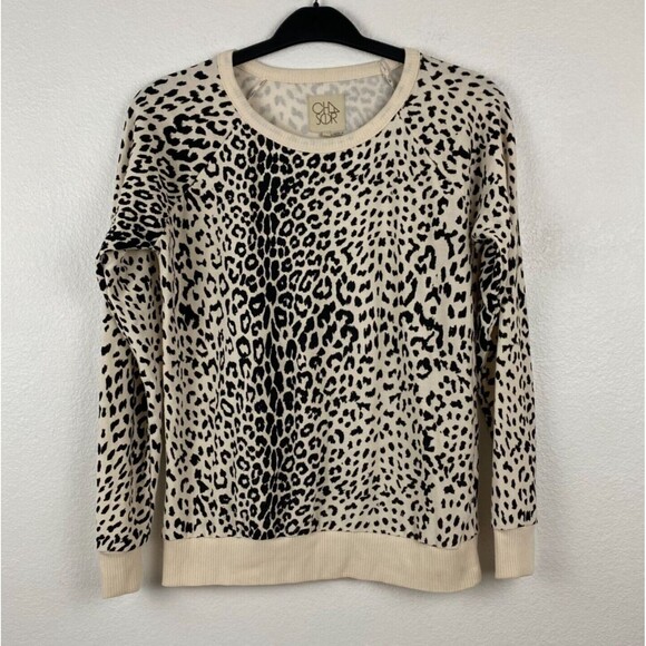 Chaser Sweatshirt Animal Print Womens Long Sleeve Crew Neck Top Size M‎ - Picture 1 of 10